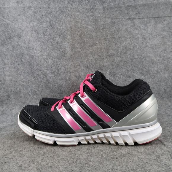 Adidas Shoes Womens 8 Athletic Trainers Running Casual Pink Black Sneaker Falcon - Picture 4 of 11